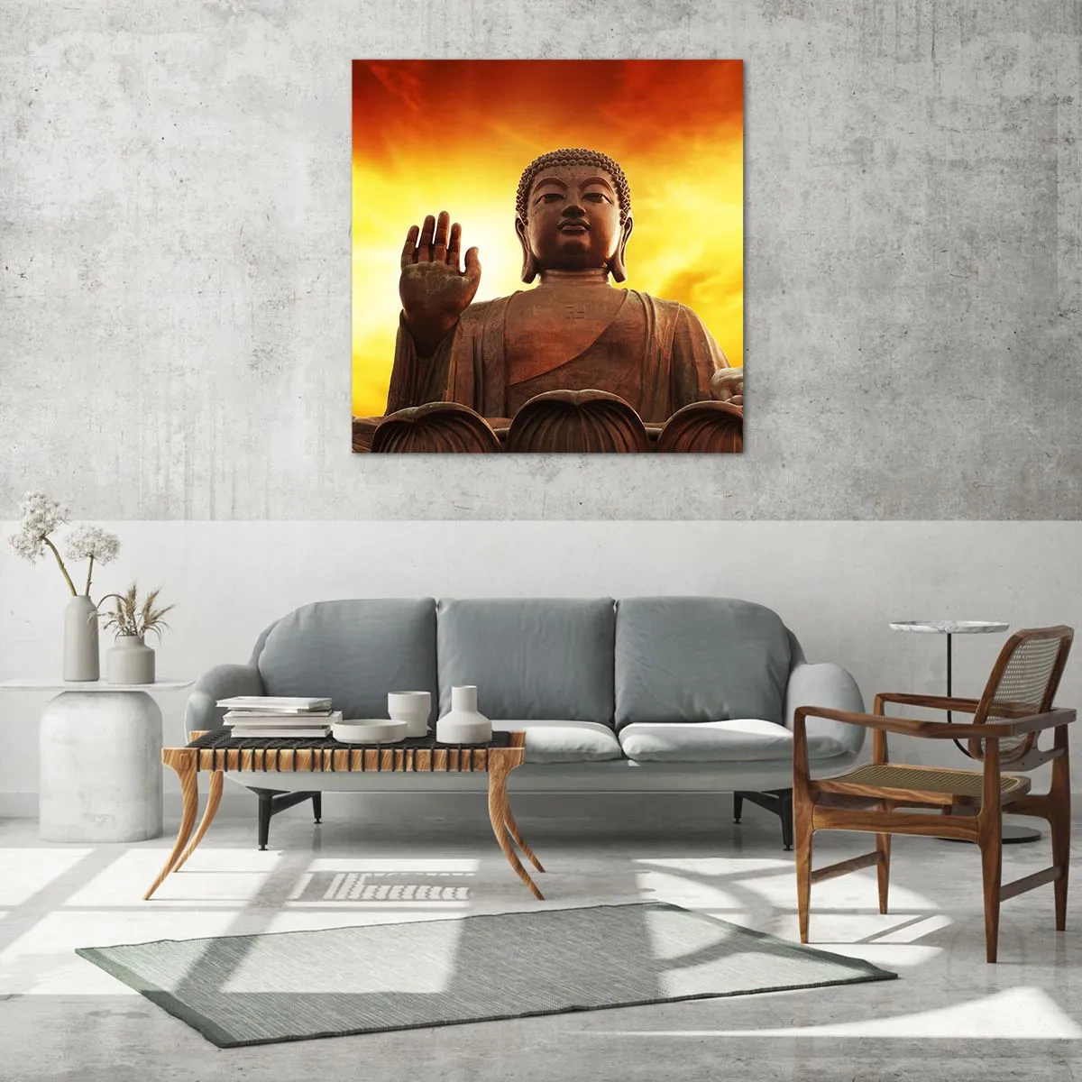 Obraz na skle - Svetový kľud - 40x40 cm