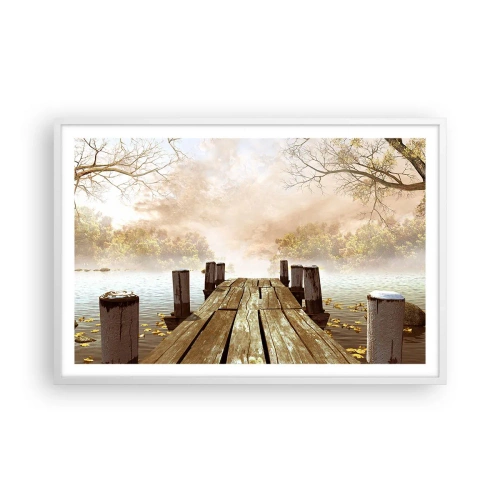 Plagát v bielom ráme - Jemný smútok jesene - 91x61 cm