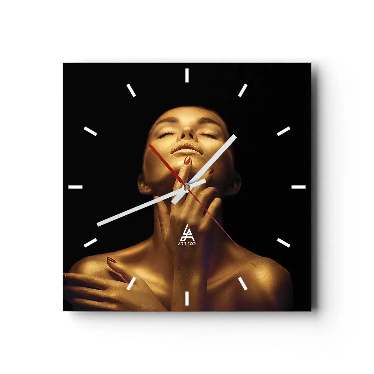 Nástenné hodiny - Ako zlatý hodváb - 30x30 cm