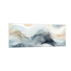 Obraz na skle - Abstrakcia snehu a hmly - 140x50 cm