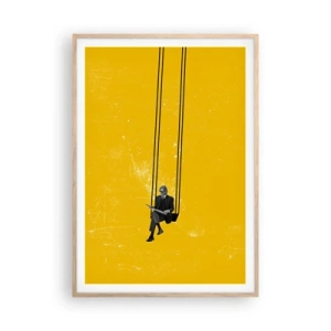 Plagát v ráme zo svetlého duba - Deň ako každý iný - 70x100 cm