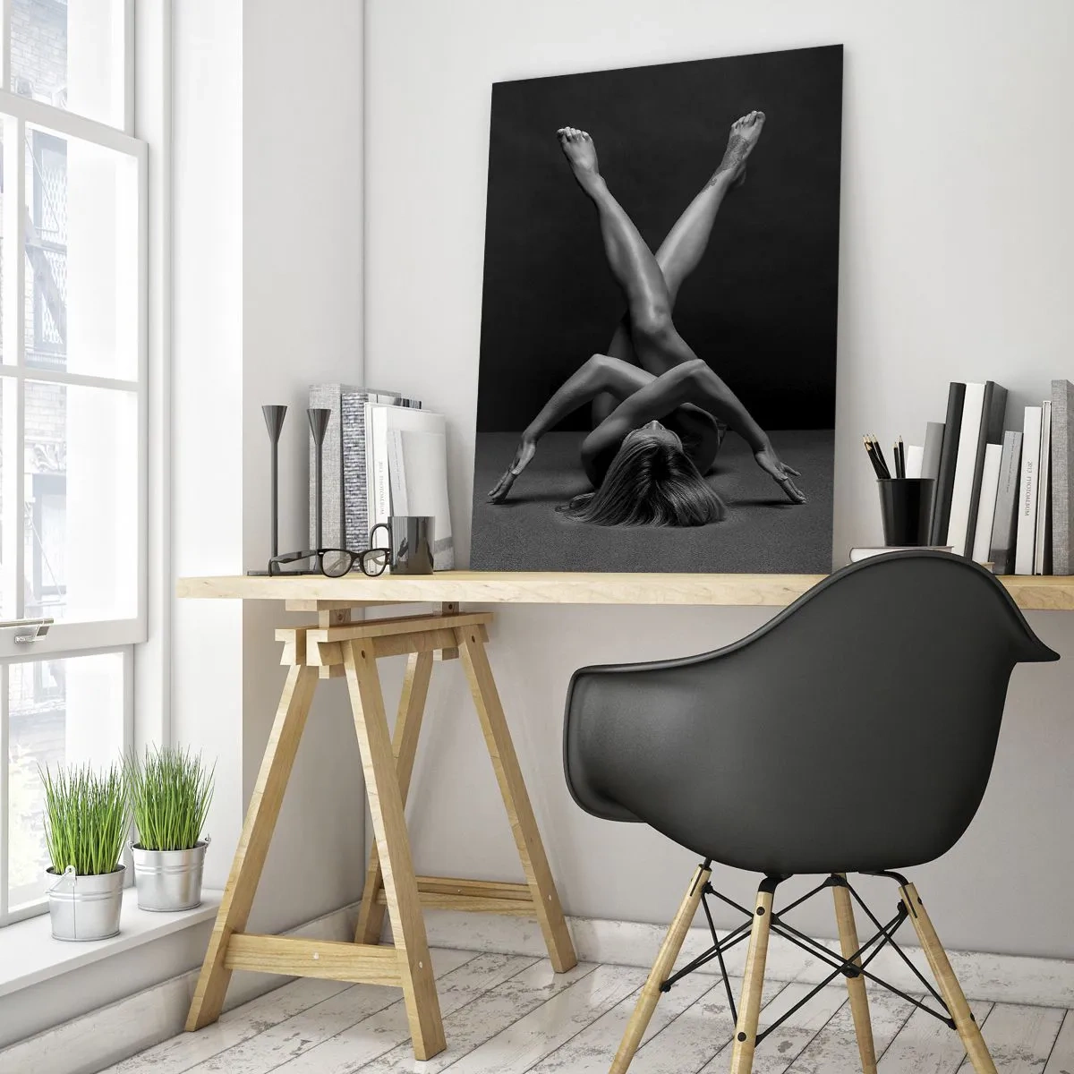 Obraz na skle - Geometria nahoty - 50x70 cm