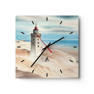 Nástenné hodiny - Vždy hľadí na more - 30x30 cm