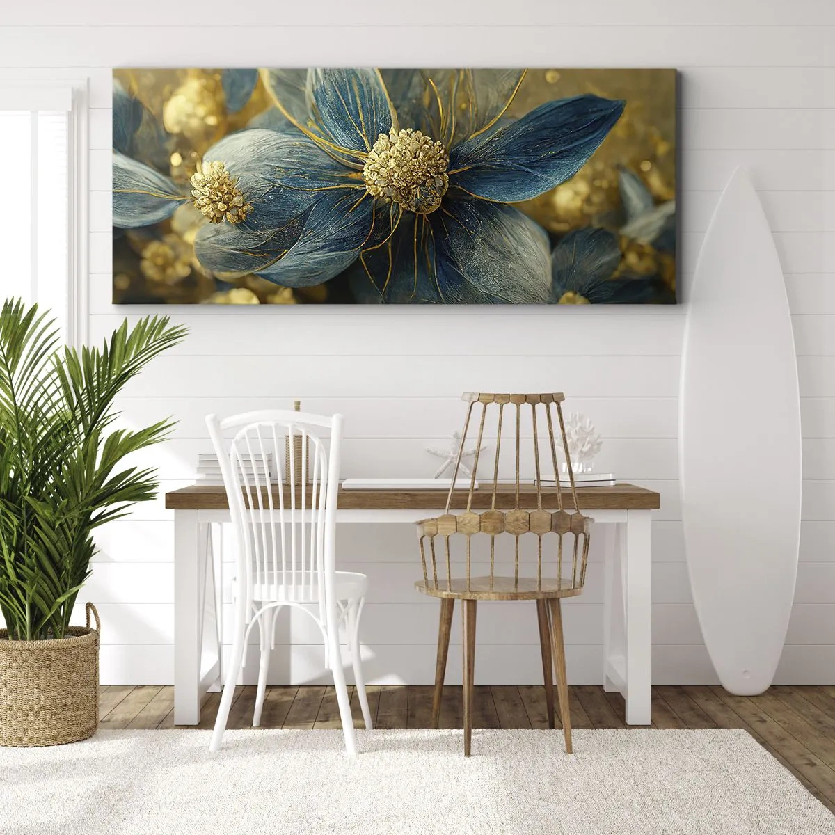 Obraz na plátne - Rozkvitnúť zlatom - 100x40 cm