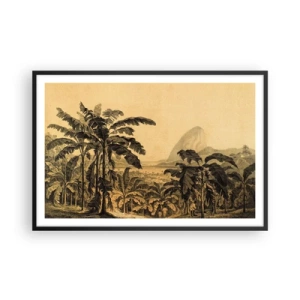 Plagát v čiernom ráme - V koloniálnom štýle - 91x61 cm