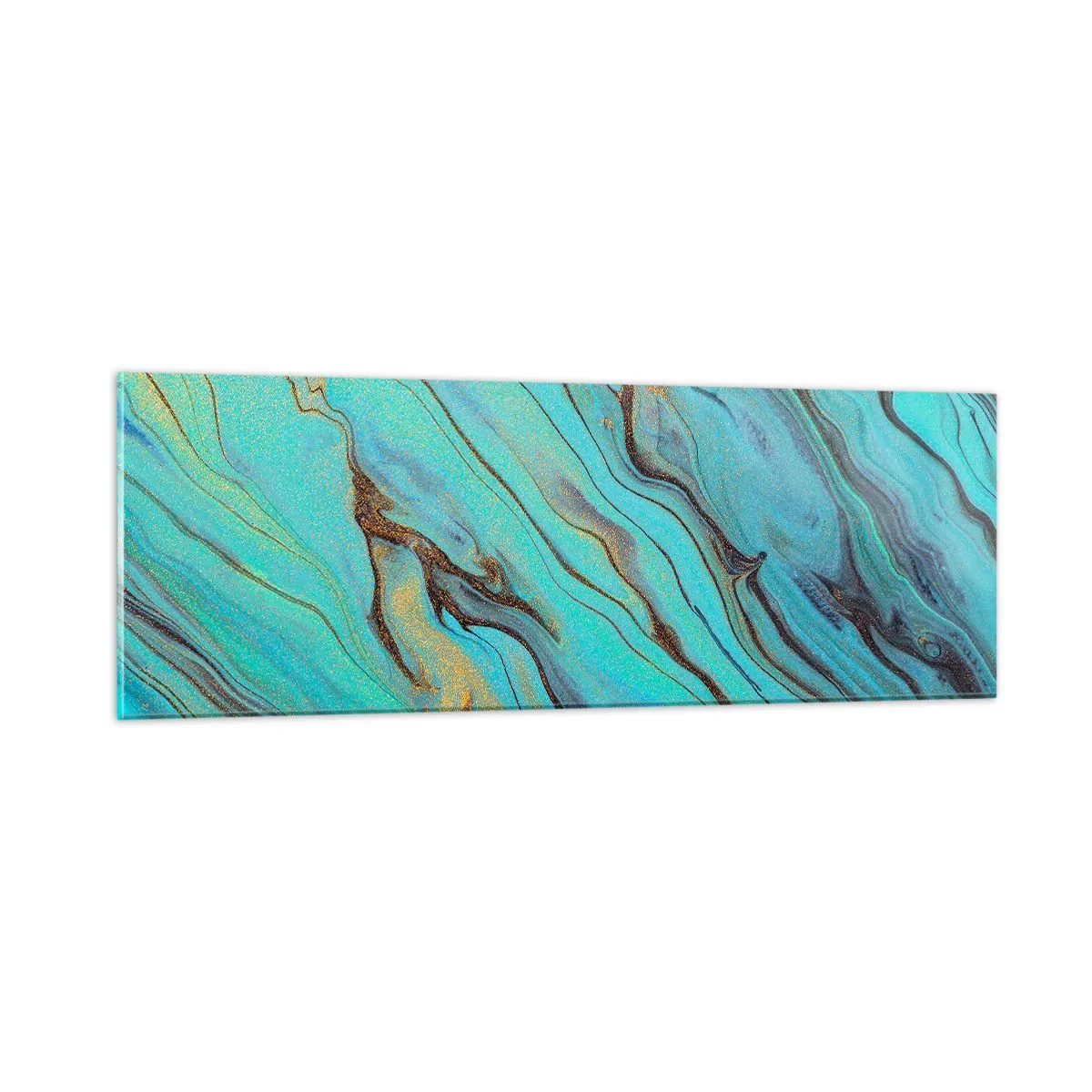 Obraz na skle - Tyrkysový príliv - 90x30 cm
