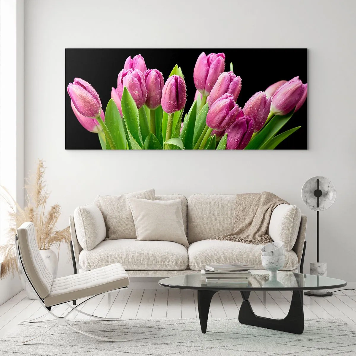 Obraz na skle - Ľaliové potešenie jari - 160x50 cm