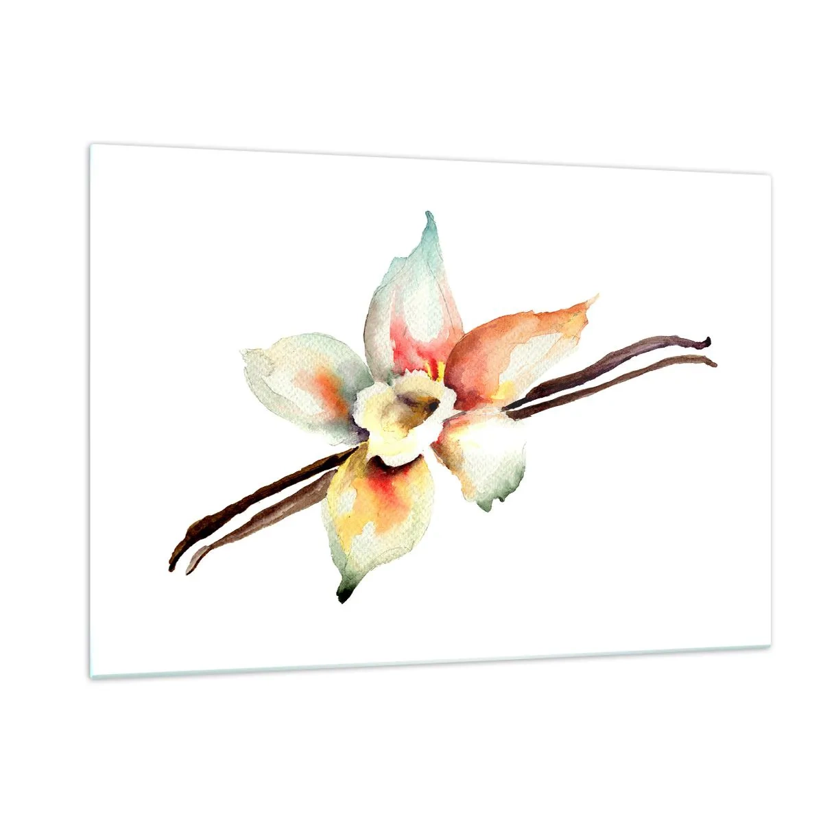 Obraz na skle - Farbičkou rozliata sladkosť - 120x80 cm