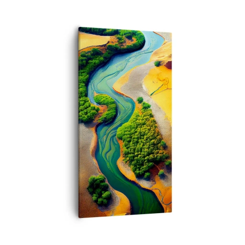 Obraz na plátne - Životodarná rieka - 55x100 cm