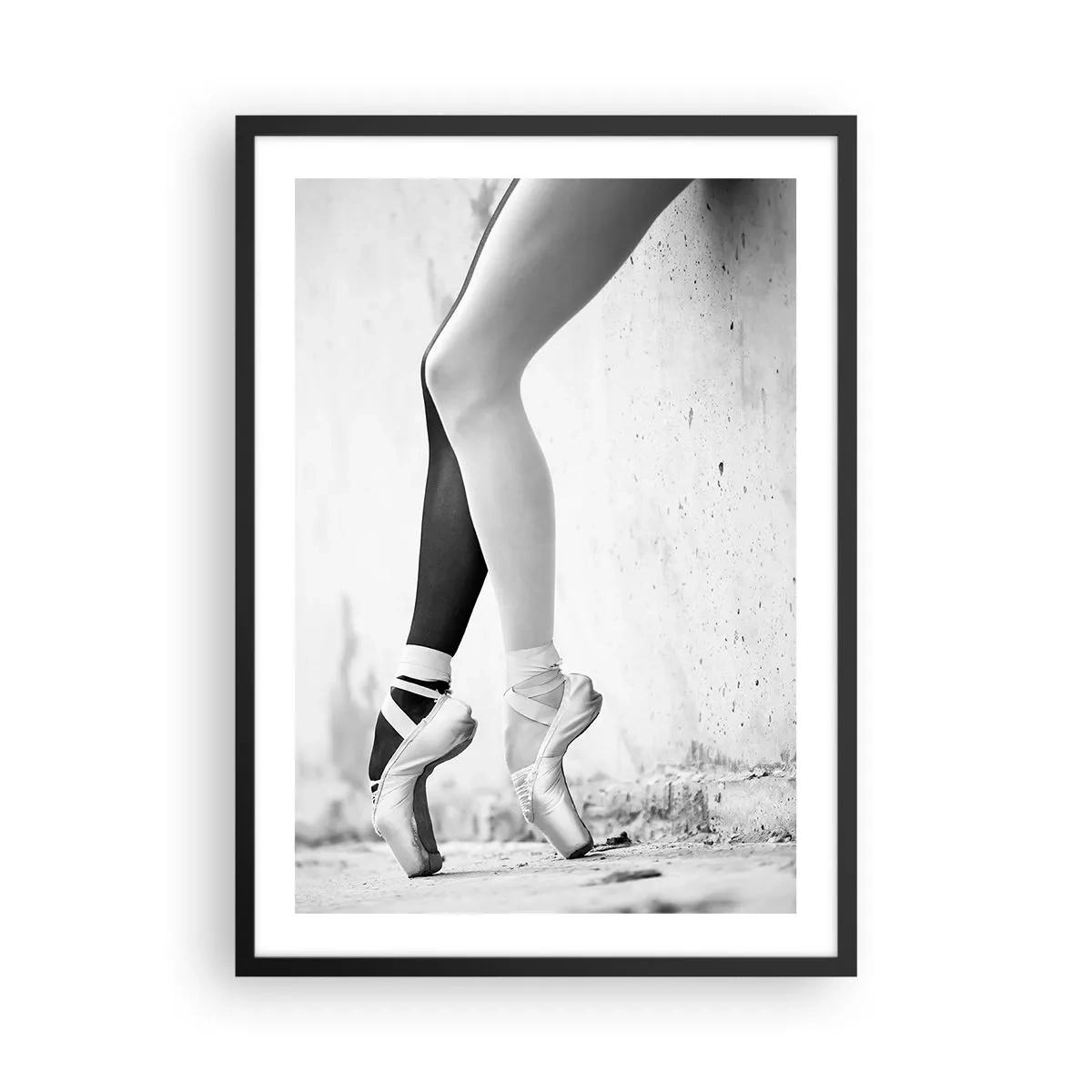 Plagát v čiernom ráme - Jemnosť baletu - 50x70cm - Balerína, voila! - Moderná nástenná dekorácia do obývacej izby a spálne ARTTOR