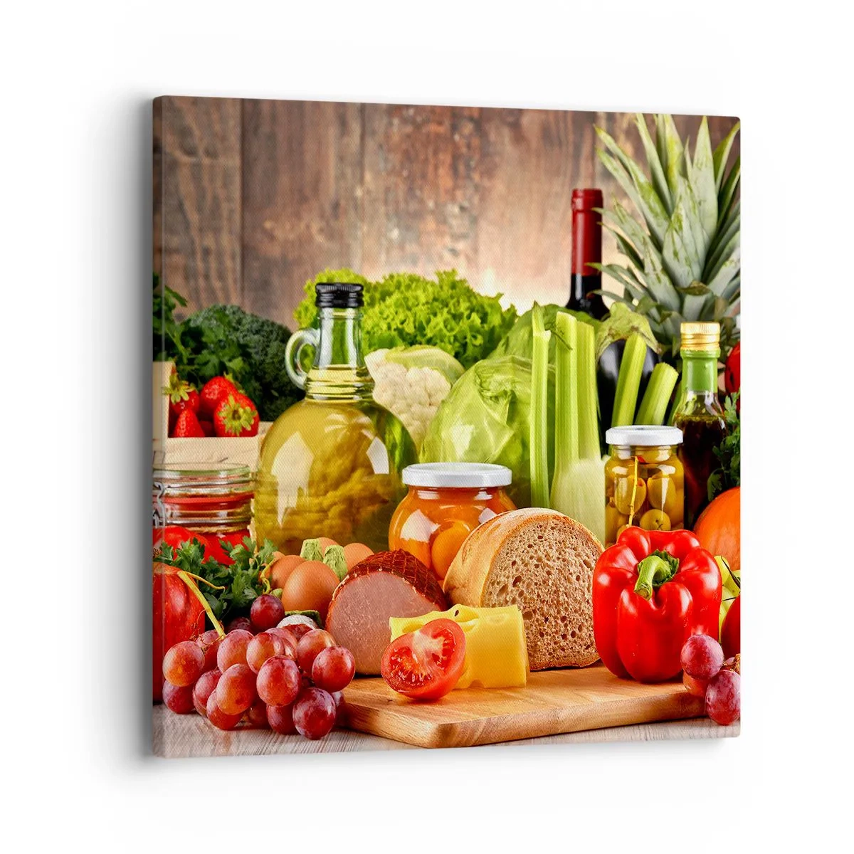 Obraz na plátne - Údené, pečené, marinované - 40x40 cm