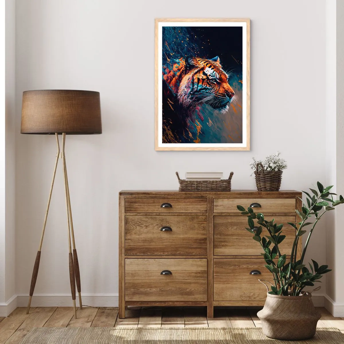 Plagát v ráme zo svetlého duba - Divoká krása - 70x100 cm