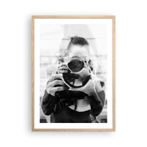 Plagát v ráme zo svetlého duba - Tvorca a materiál - 50x70 cm