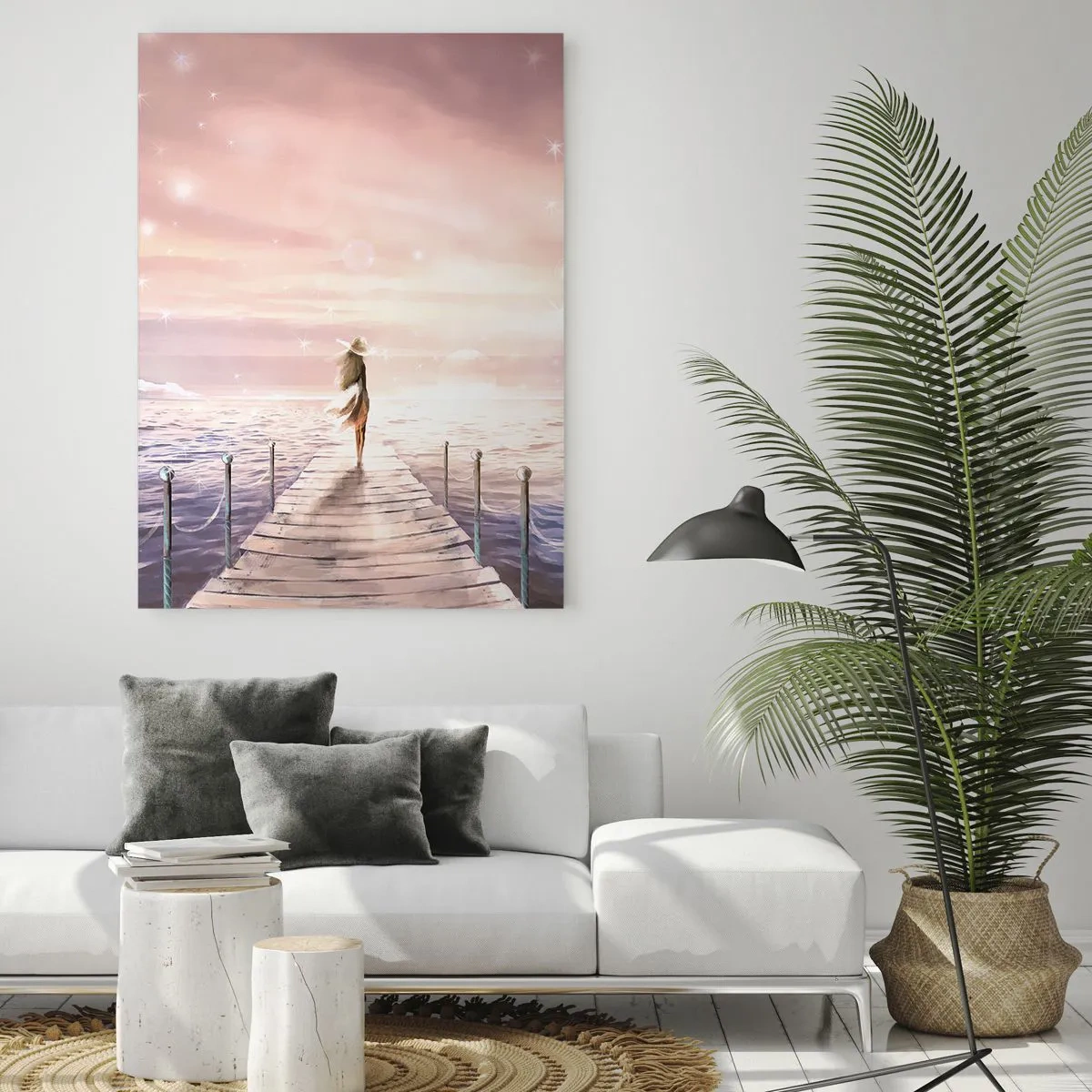 Obraz na skle - Vo svetle sna - 50x70 cm