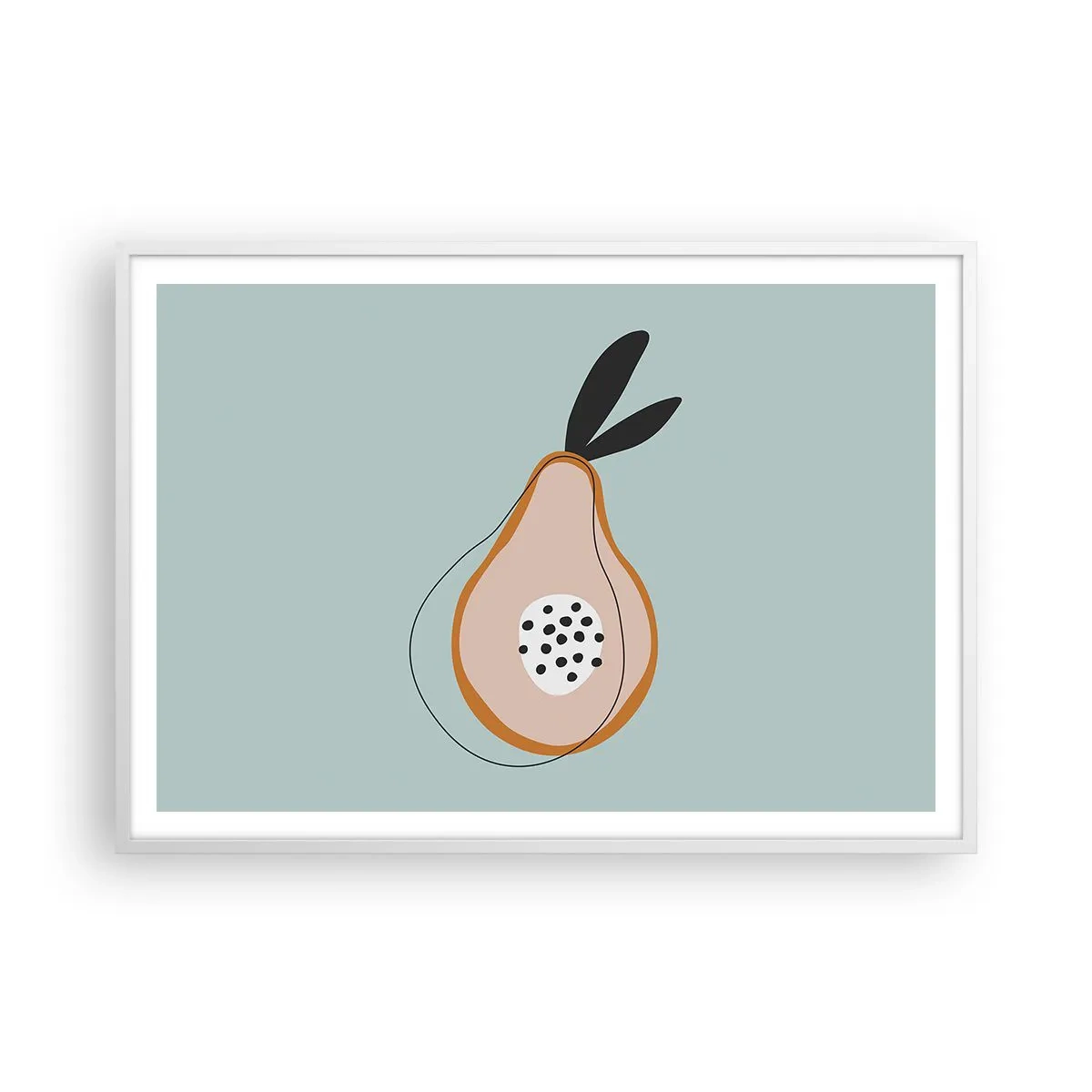 Plagát v bielom ráme - Prenikanie do podstaty vecí - 100x70 cm