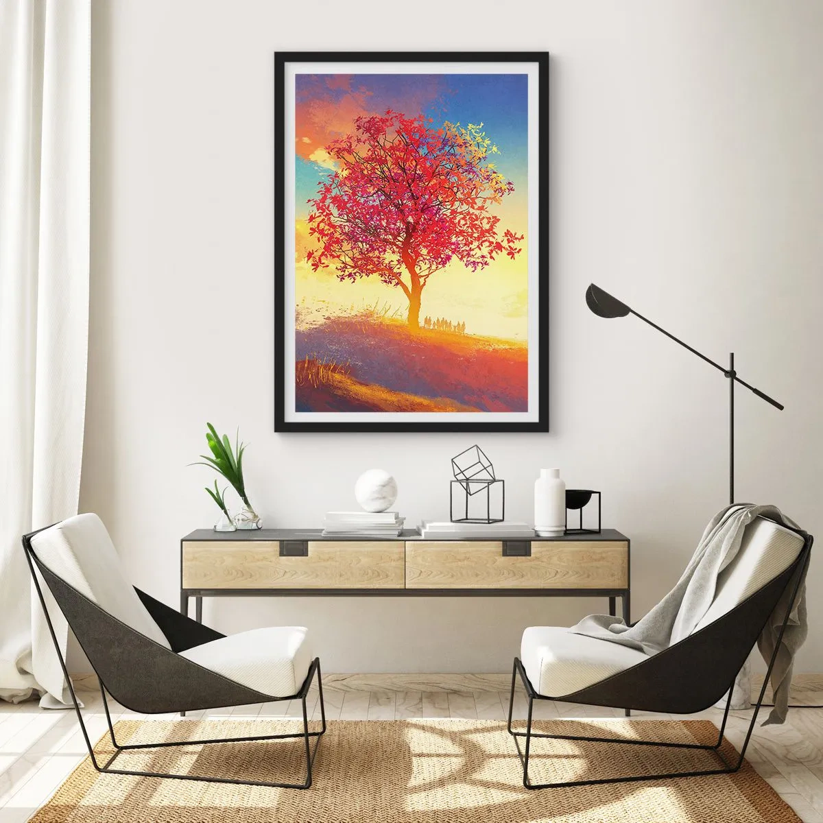 Plagát v čiernom ráme - Pútnik pri cieli - 40x50 cm