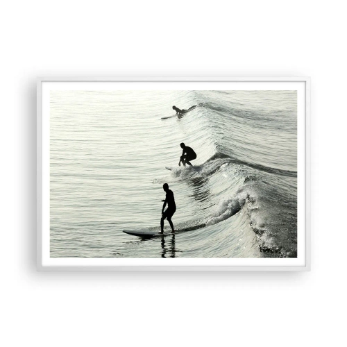 Plagát v bielom ráme - Vlne v ústrety - 100x70 cm