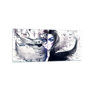 Obraz na skle - Démonická a krásna - 120x50 cm
