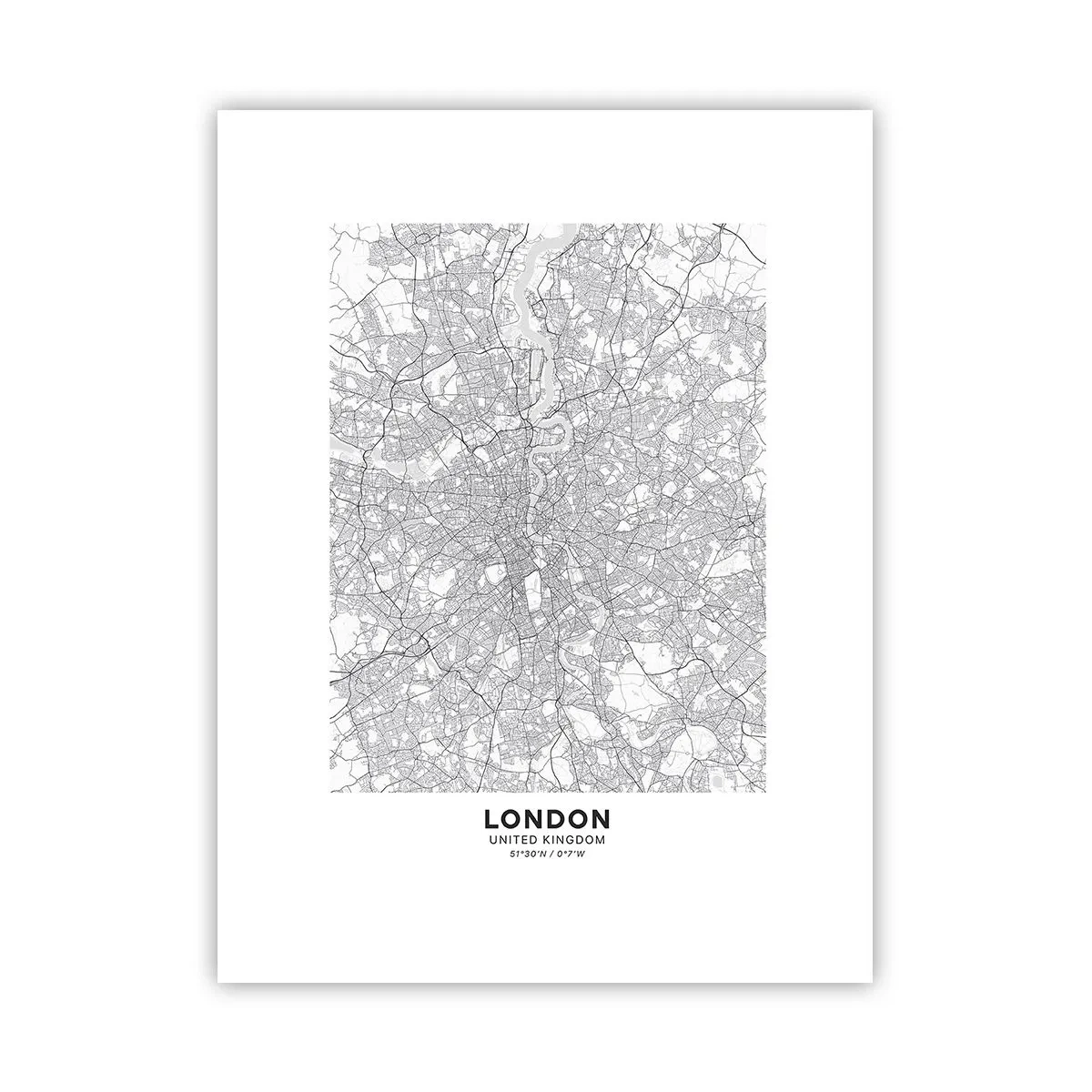 Plagát - Mapa londýnskeho labyrintu - 30x40 cm