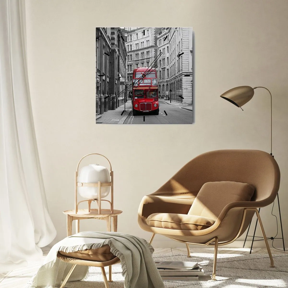 Nástenné hodiny - Všednosť nemusí byť šedá - 40x40 cm