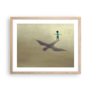 Plagát v ráme zo svetlého duba - Hrdina budúcnosti - 50x40 cm