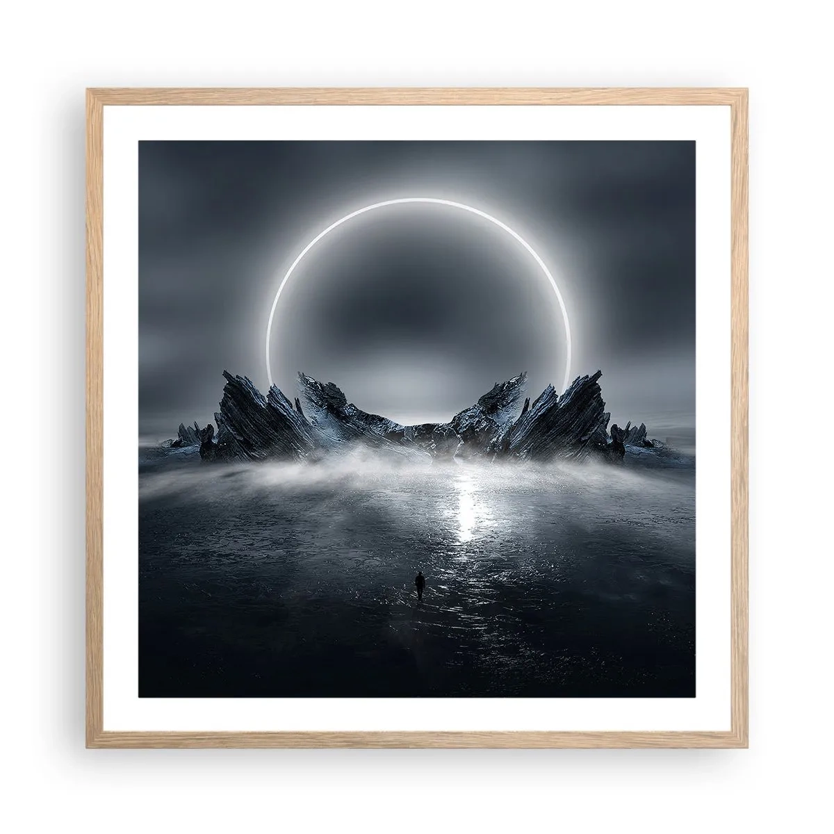 Plagát v ráme zo svetlého duba - Finále príbehu - 60x60 cm