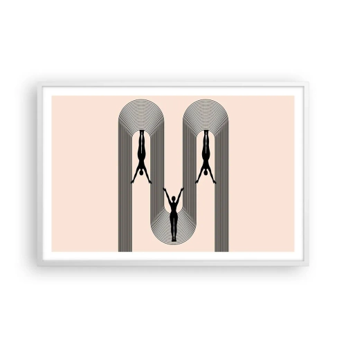 Plagát v bielom ráme - Hore nohami - 91x61 cm