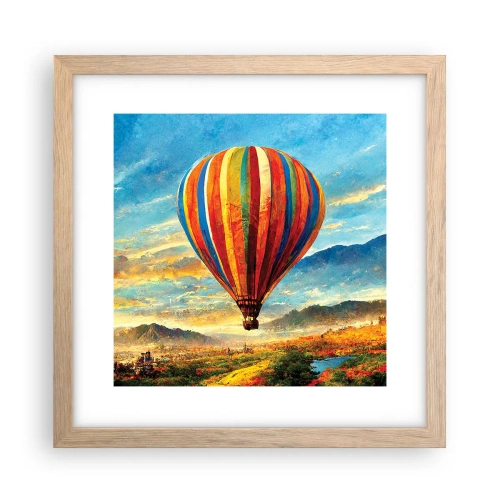 Plagát v ráme zo svetlého duba - V tichu je toho vidieť viac - 30x30 cm