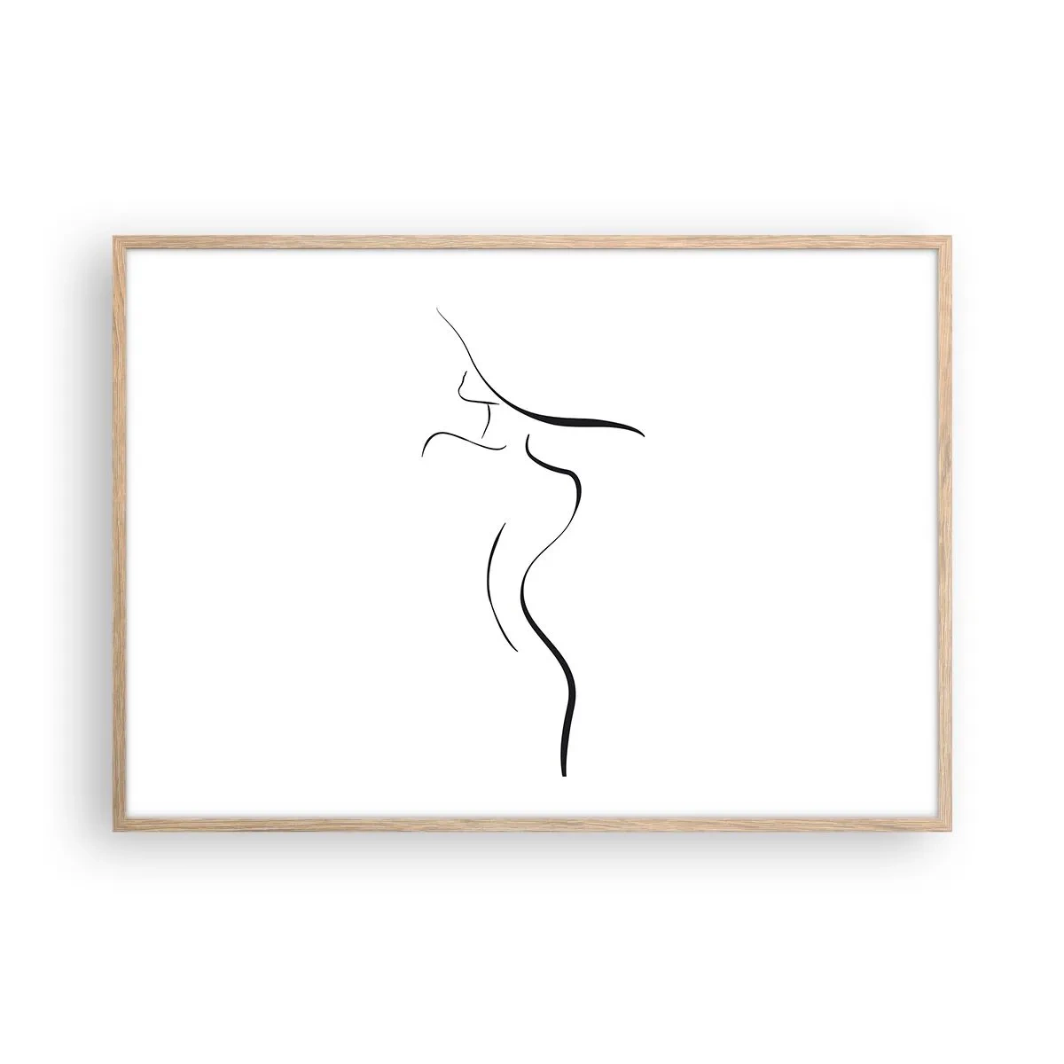 Plagát v ráme zo svetlého duba - Nepolapiteľná ako vlna - 100x70 cm