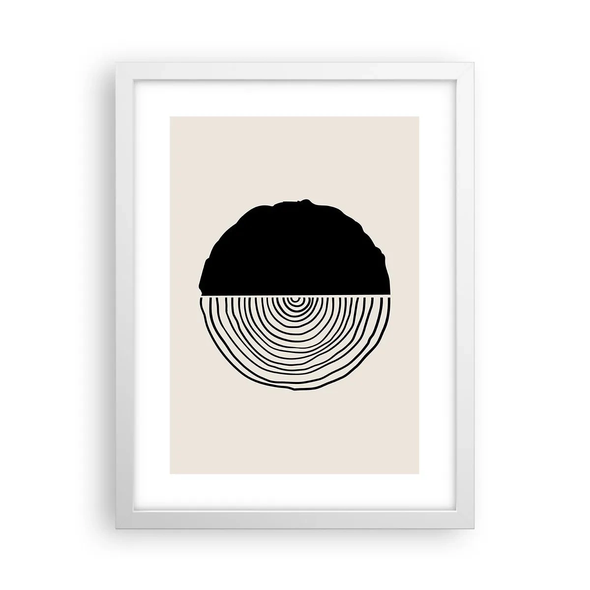 Plagát v bielom ráme - Pol na pol - 30x40 cm