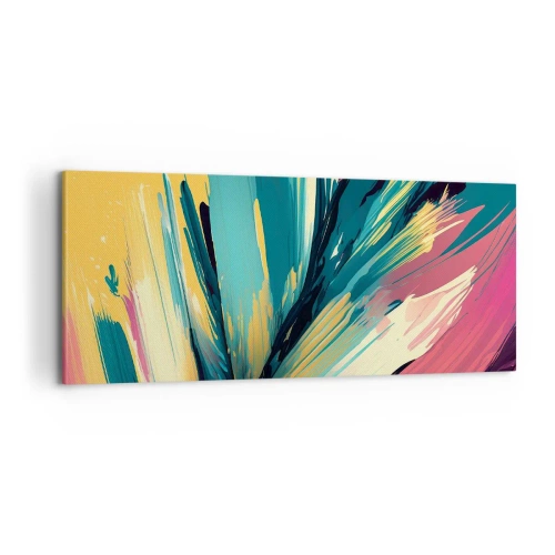 Obraz na plátne - Kompozícia – explózia radosti - 100x40 cm