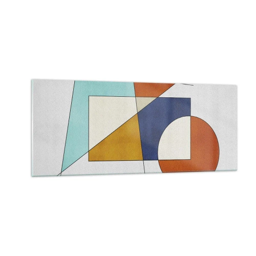 Obraz na skle - Abstrakcia: modernistická zábava - 100x40 cm