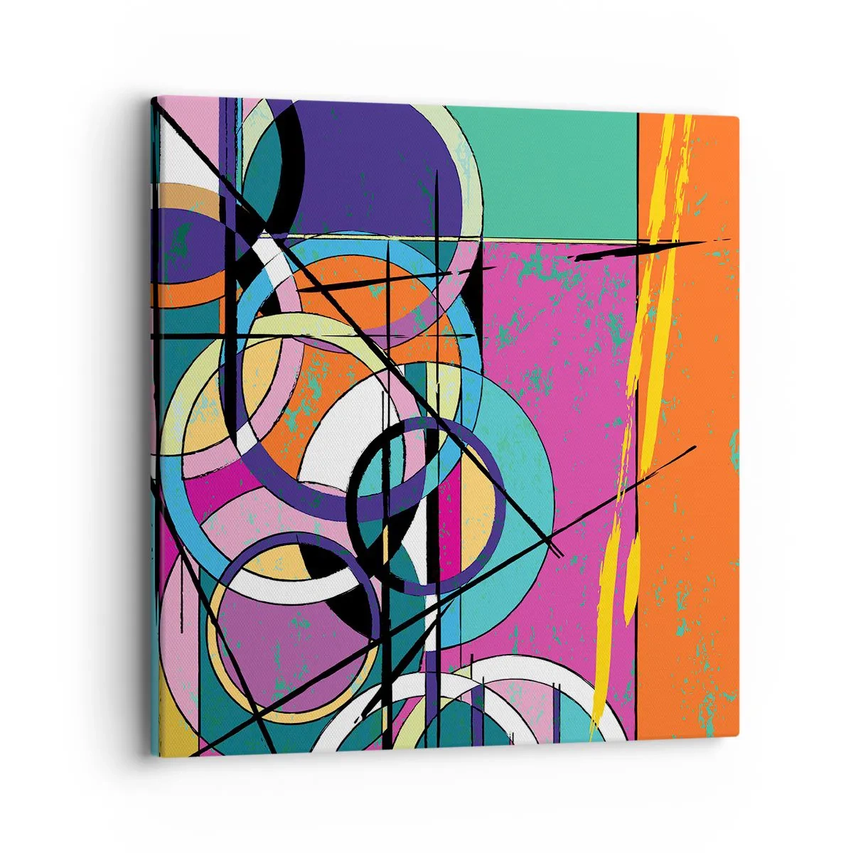 Obraz na plátne - Kruh za kruhom - 30x30 cm