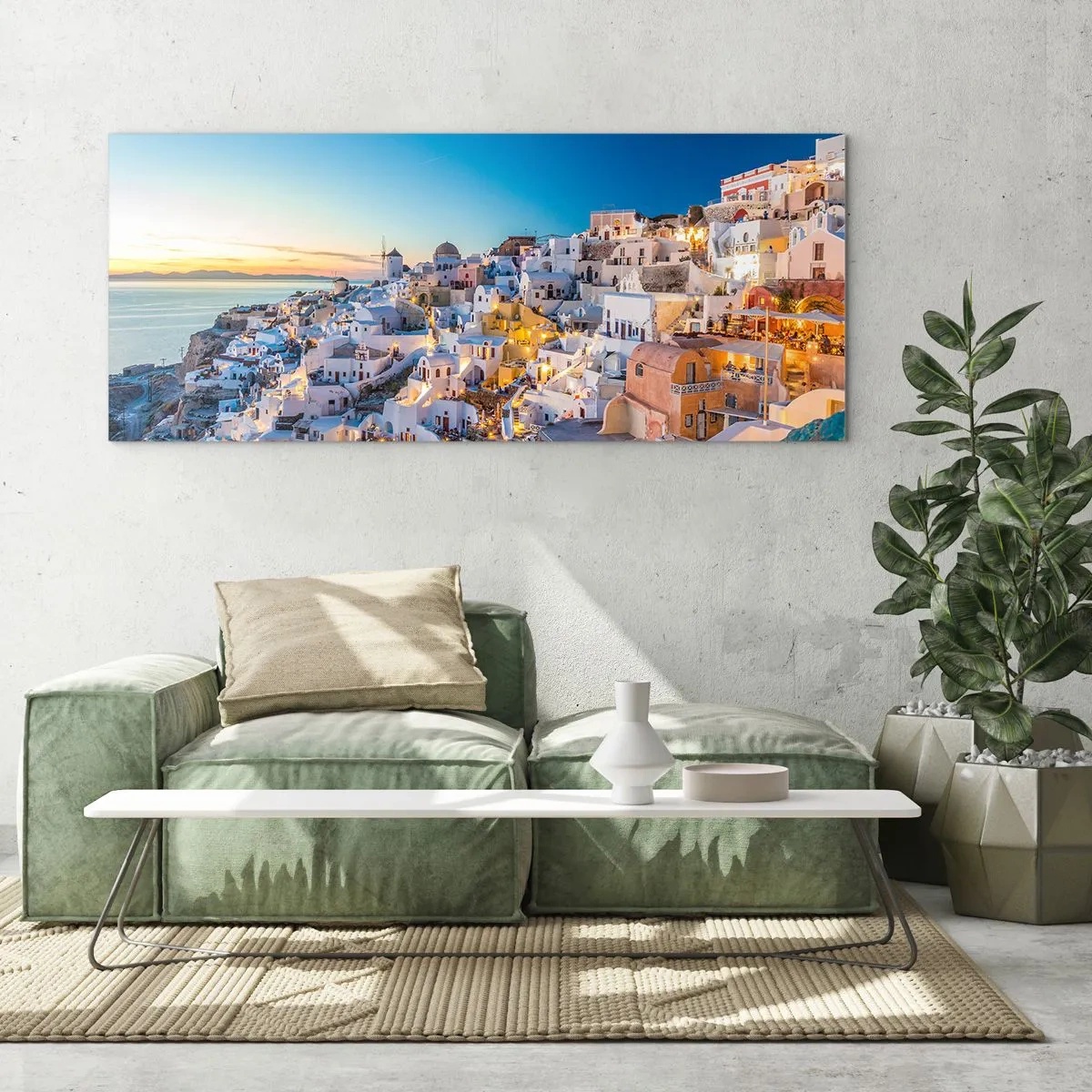 Obraz na skle - Esencia Grécka - 100x40 cm