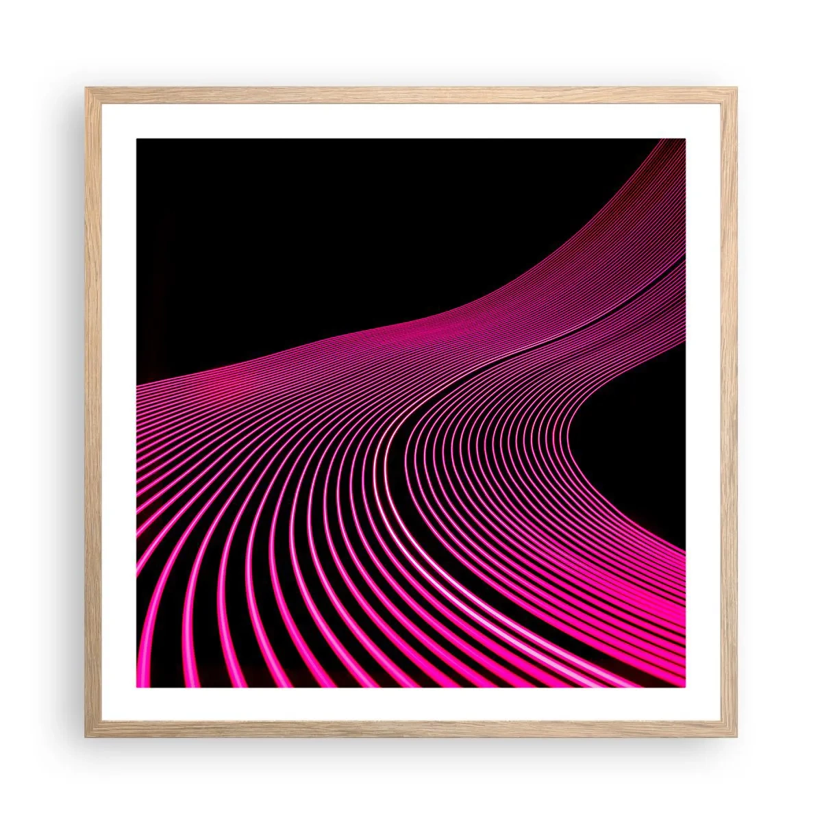 Plagát v ráme zo svetlého duba - Bulvár svetla - 60x60 cm