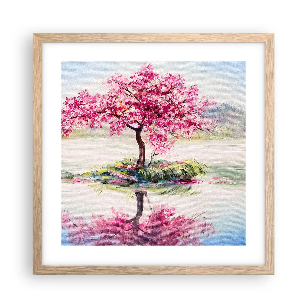Plagát v ráme zo svetlého duba - Sviatok jari - 40x40 cm