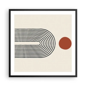 Plagát v čiernom ráme - Magnetizmus tvarov a farieb - 60x60 cm