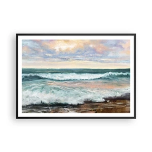 Plagát v čiernom ráme - Tu uhladíš dušu - 100x70 cm