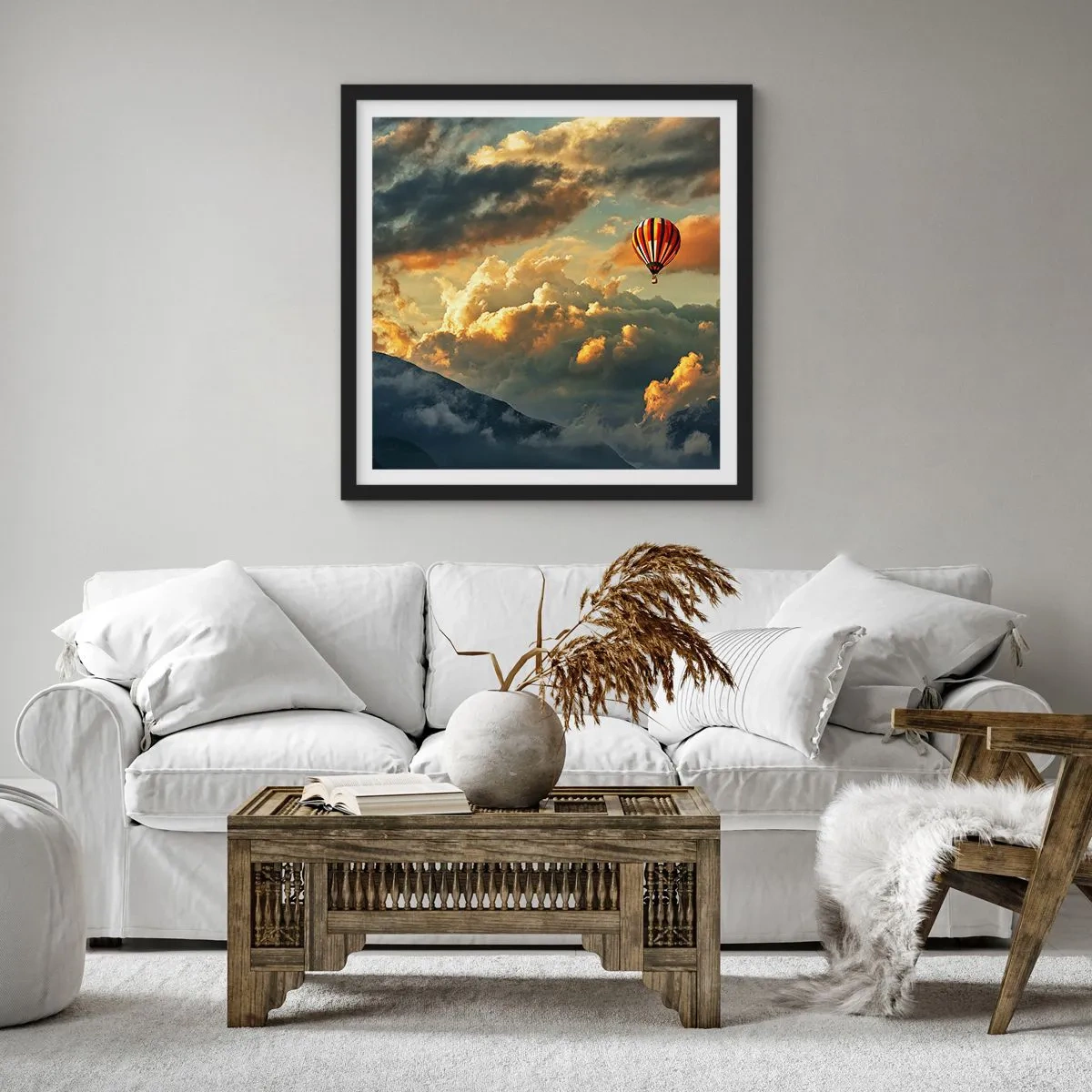 Plagát v čiernom ráme - Letím, lebo chcem - 60x60 cm