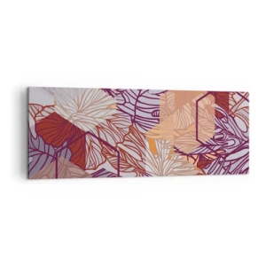 Obraz na plátne - Nemožný vzťah medzi geometriou a prírodou - 140x50 cm
