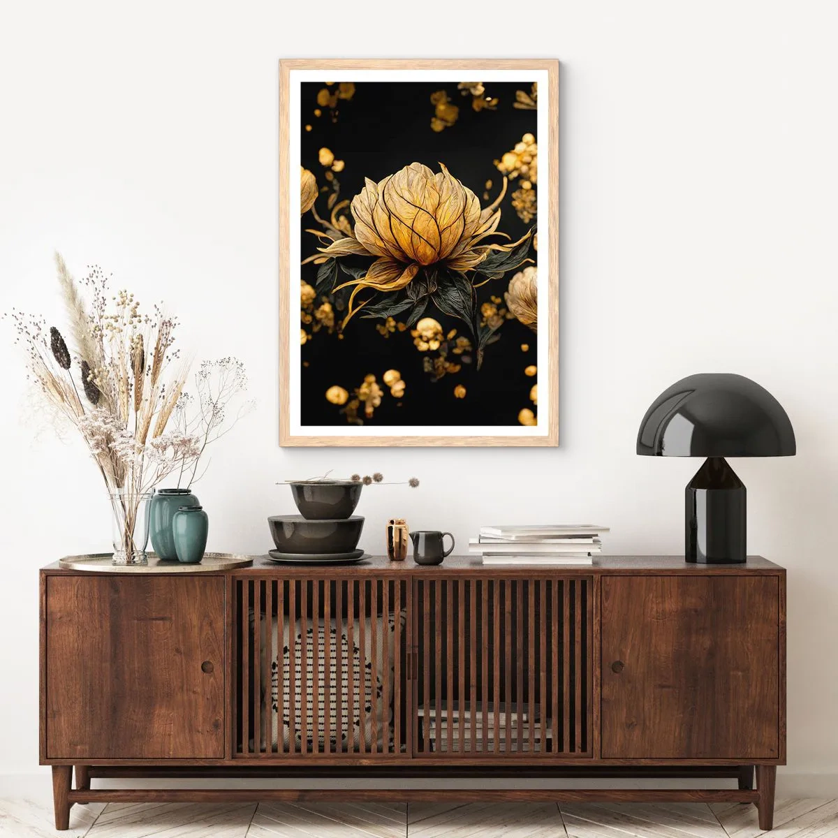 Plagát v ráme zo svetlého duba - Jemná krehkosť - 61x91 cm