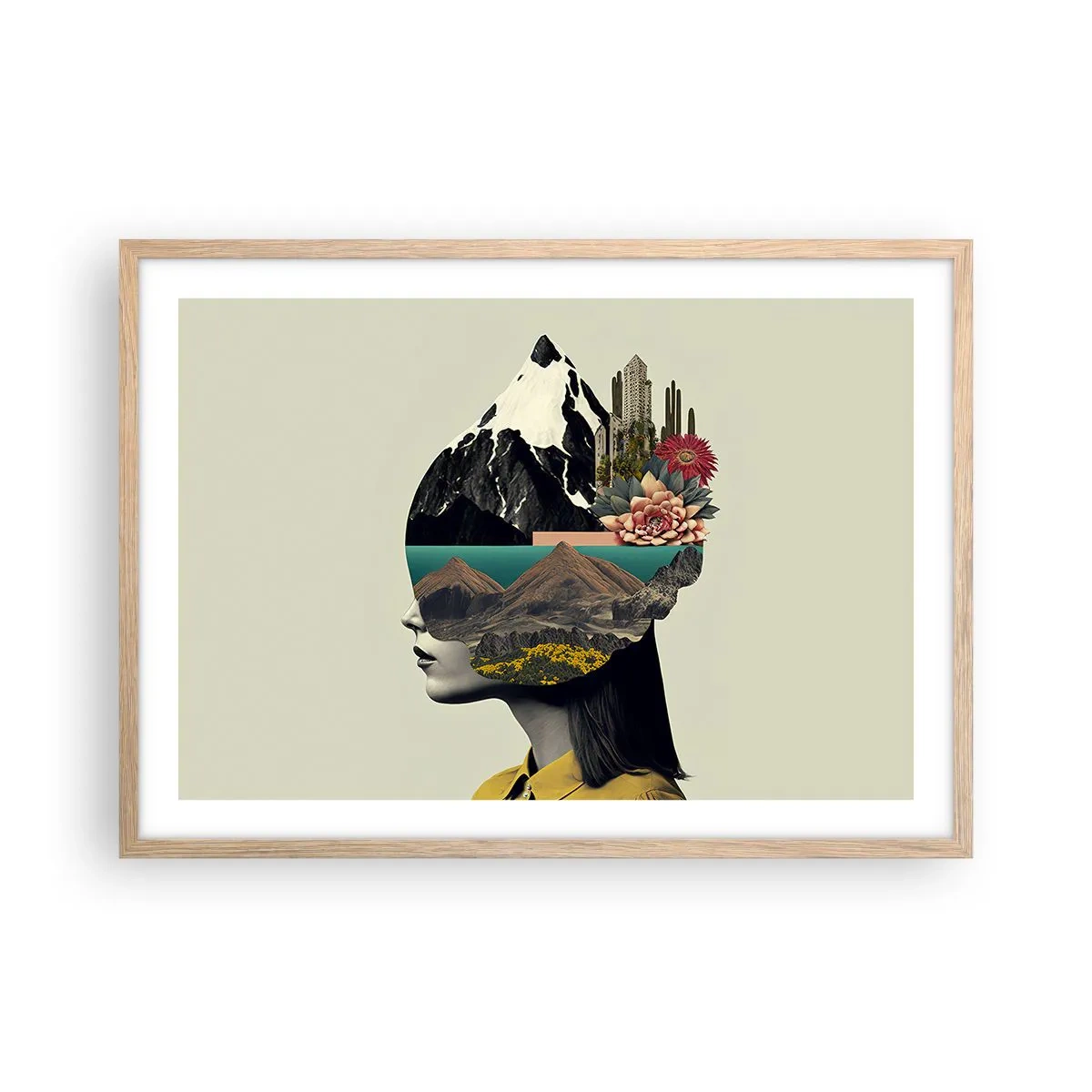 Plagát v ráme zo svetlého duba - Žena – vždy tajomstvo - 70x50 cm