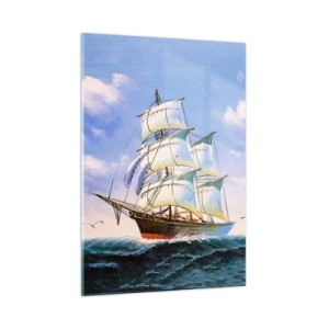 Obraz na skle - Hrdo s vetrom - 50x70 cm