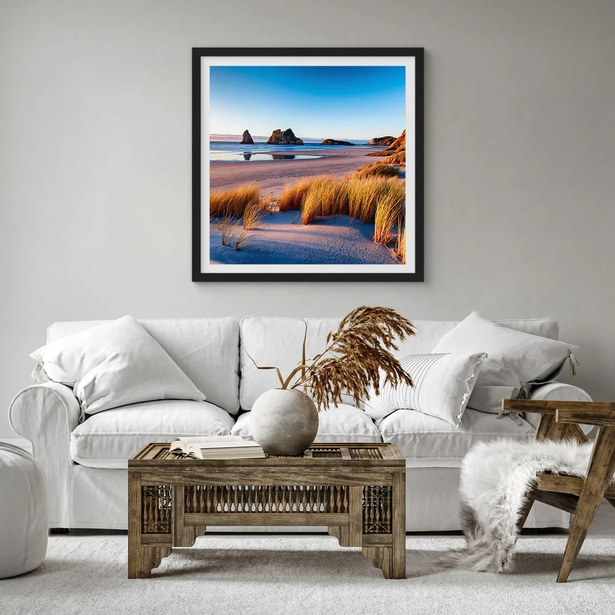 Plagát v čiernom ráme - Pre hľadačov pokoja - 30x30 cm