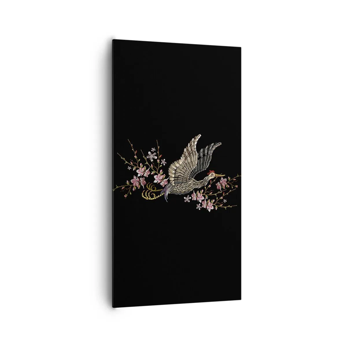 Obraz na plátne - Exotický vyšívaný vták - 65x120 cm