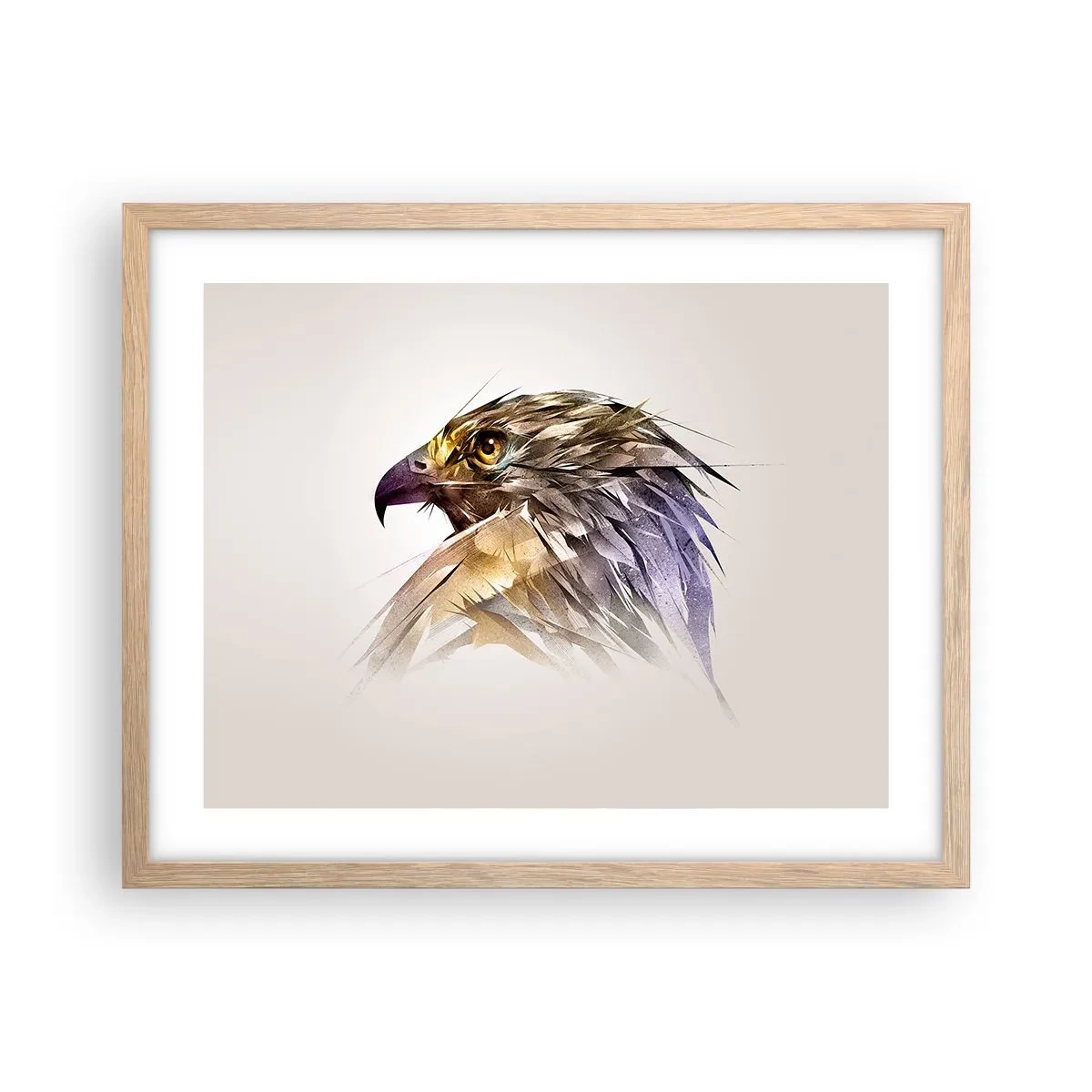 Plagát v ráme zo svetlého duba - Portrét bojovníka - 50x40 cm