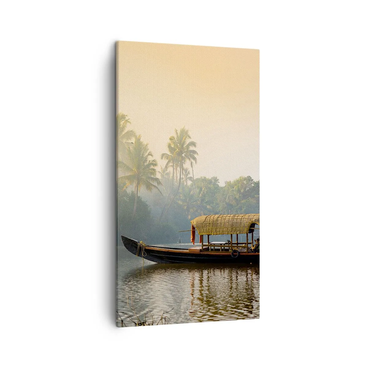 Obraz na plátne - Dom na rieke - 45x80 cm