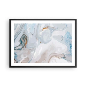 Plagát v čiernom ráme - Povznesená biela - 70x50 cm
