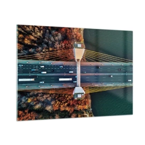 Obraz na skle - Za vodami, za lesmi - 100x70 cm