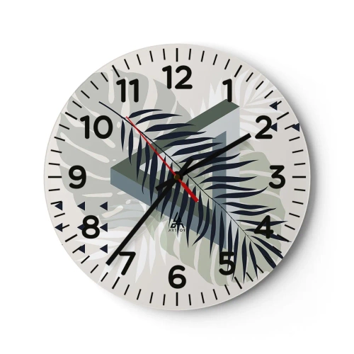 Nástenné hodiny - Príroda a geometria – dva poriadky? - 30x30 cm